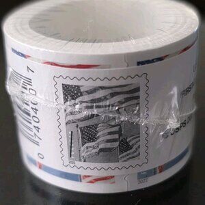 Coil of 100 USPS Forever Stamps Freedom US Flags 2022